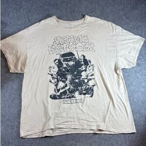 Jarhead Fertilizer Band Shirt Mens 2XL Beige Graphic Hardcore Punk Grindcore Tee